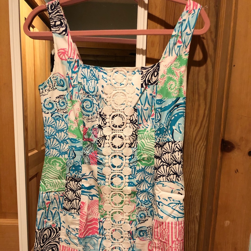 EUC Lilly Pulitzer Idi Patchwork Shift Dress